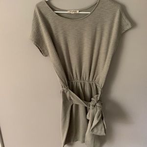 Green tie summer dress